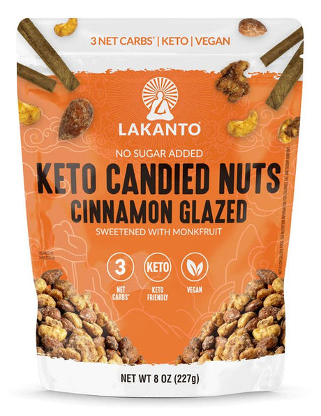Lakanto Noix Confites Kéto sans Sucres Ajoutés - 227 g / Glaçage à la cannelle