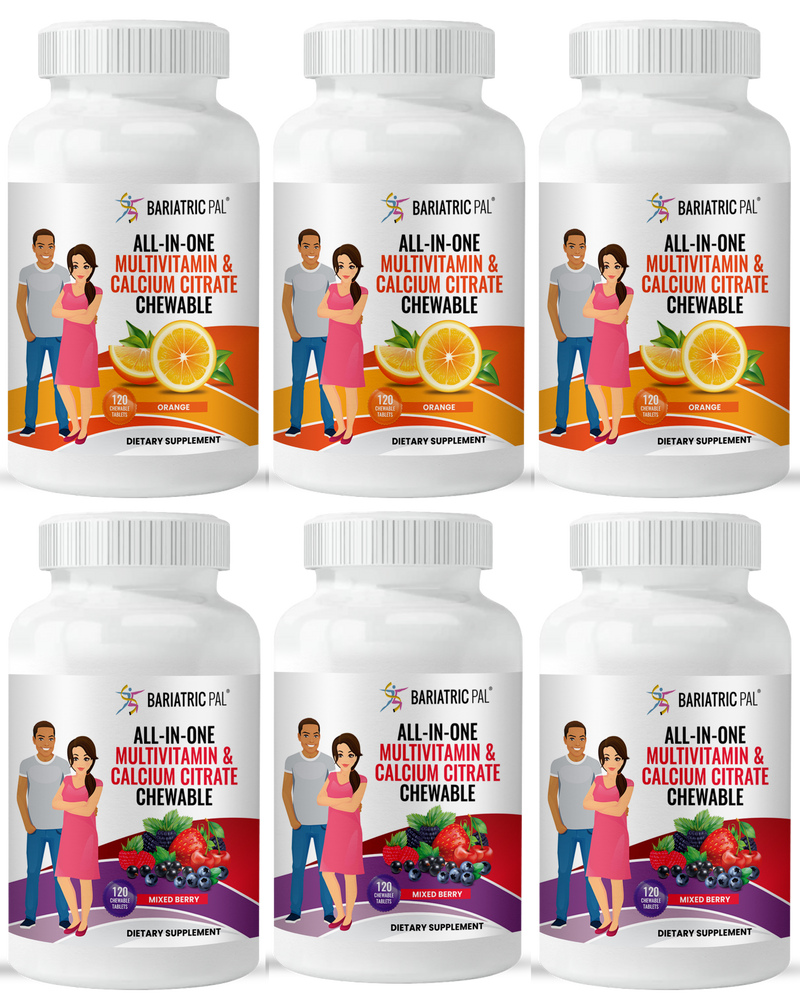 BariatricPal "ALL-IN-ONE" Chewable Multivitamin with Calcium Citrate & Iron - Variety Pack (NEW!) 