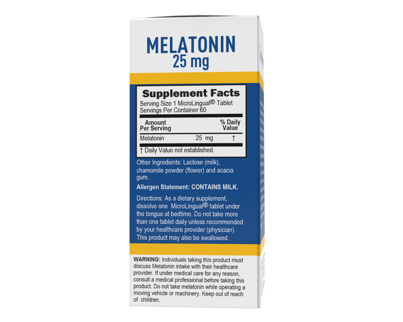 Superior Source Extra Strength Melatonin 25mg MicroLingual® Instant Dissolve Tablets 