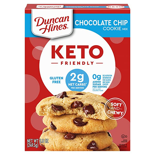 Duncan Hines Keto Friendly Chocolate Chip Cookie Mix 8.8 oz 