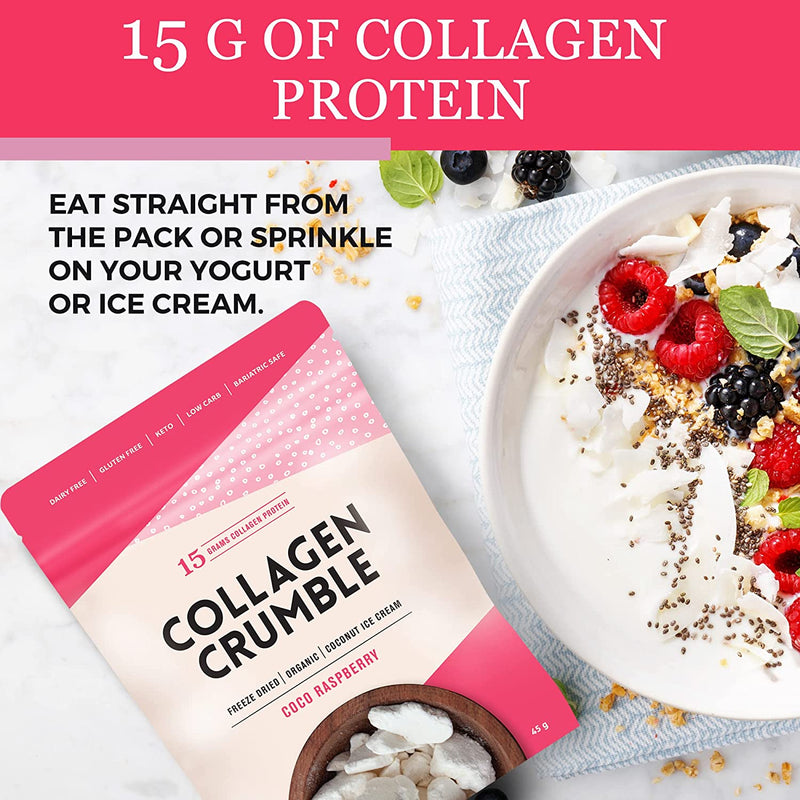 Coco Raspberry Collagen Protein Crumble by 3 Broth Makers 