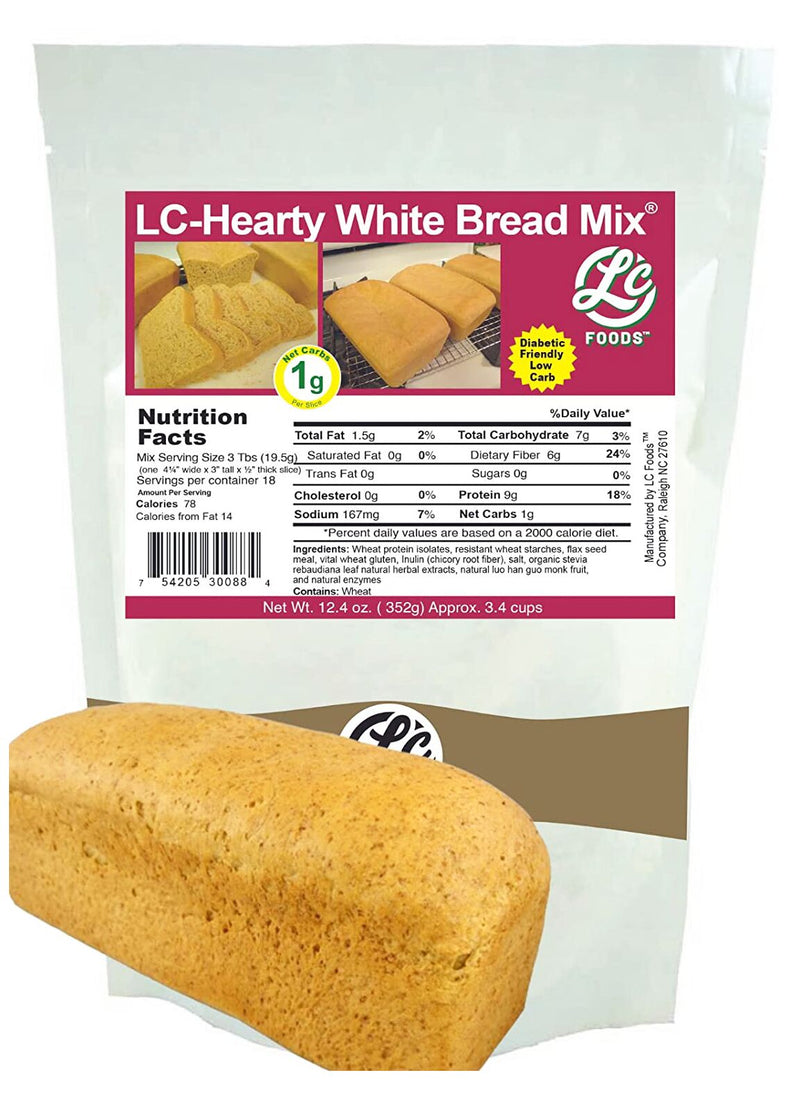 LC Foods Hearty White Bread Mix 12.4 oz. 
