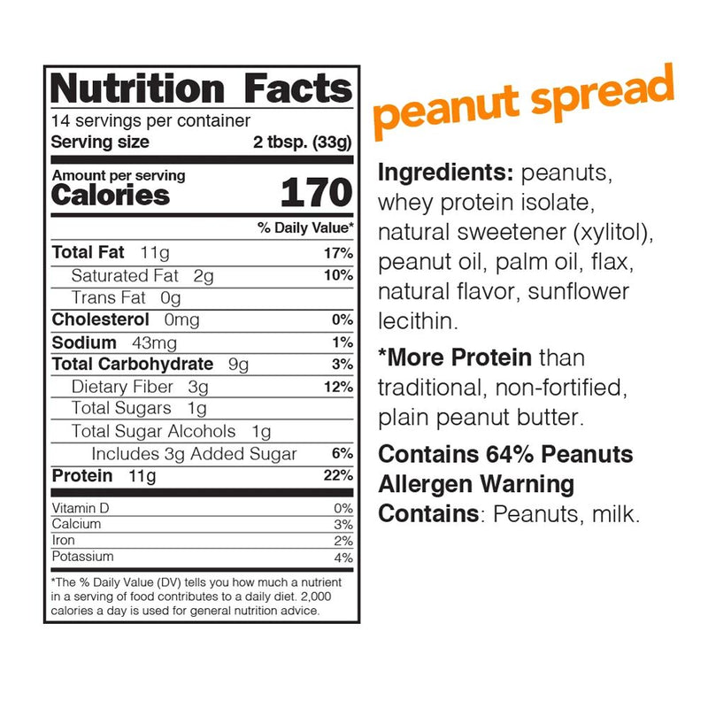 Nuts 'n More Protein Peanut Spread, Peanut Butter 16 oz. 