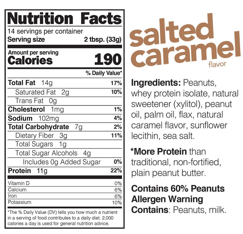 Nuts 'n More Protein Peanut Spread, Salted Caramel 16 oz. 