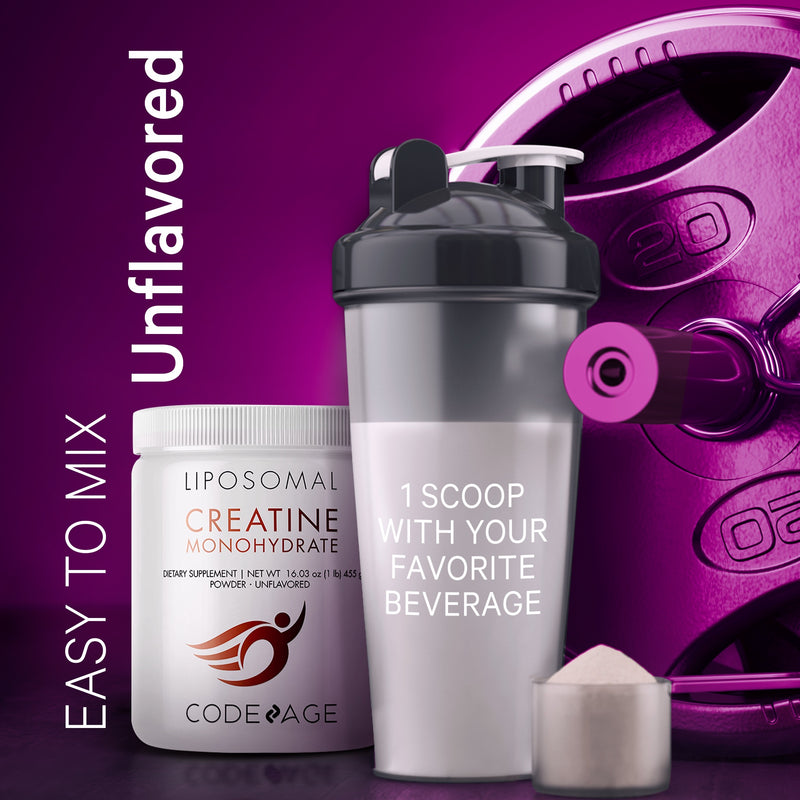 Liposomal Creatine Monohydrate Powder 5000 mg - Micronized Creatine Supplement by Codeage 