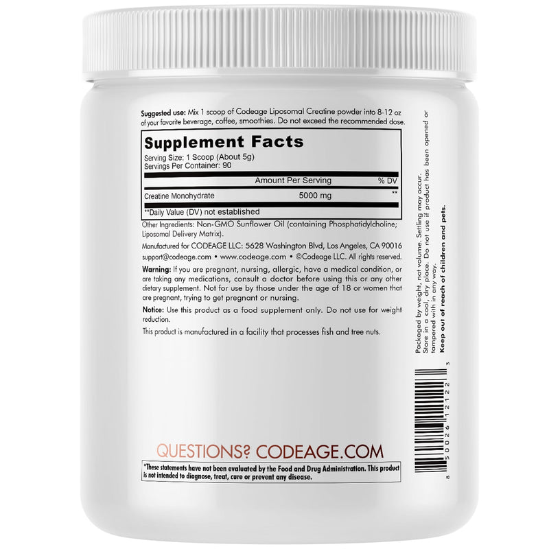 Micronized Creatine Monohydrate Powder - 100% Pure Unflavored Creatine Powder 5000mg per Serv (5G) Amino Acid Supplement Supports Muscle Building 