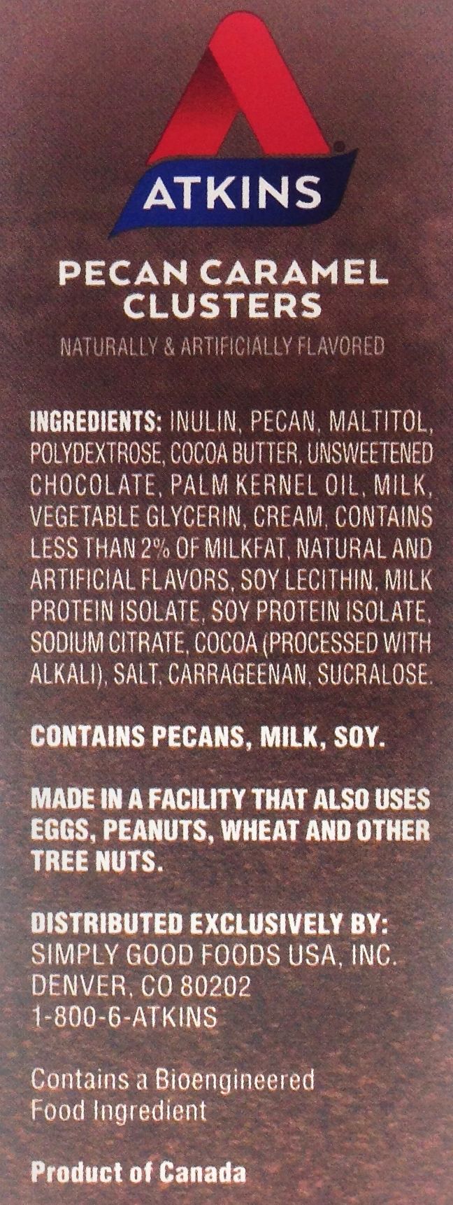 Atkins Nutritionals Endulge Pecan Caramel Clusters 10 packs 