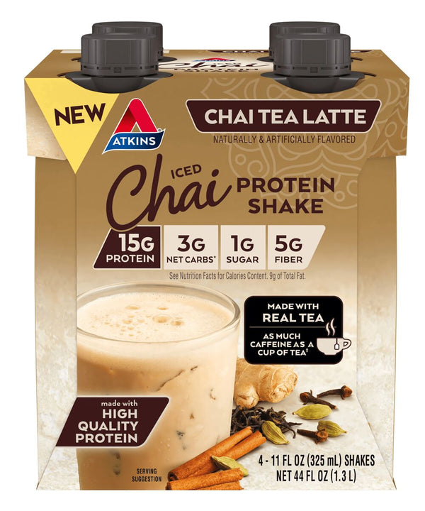 Atkins Nutritionals Iced Chai Ready-to-Drink Protein Shakes 4 pack 