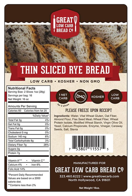 Great Low Carb Bread Company Bread