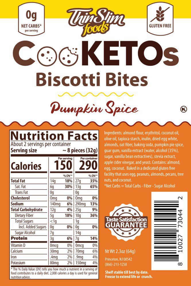 ThinSlim Foods CooKETOs Biscotti Bites