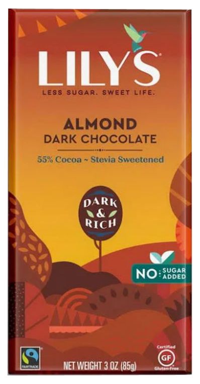 Lily's Sweets No Sugar Added 55% Dark Chocolate Bars
