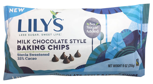 Lily's Sweets Milk Chocolate Style Baking Chips, No Sugar Added 9 oz. 