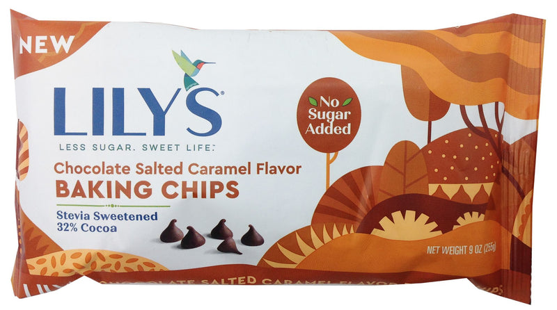 Lily's Sweets Chocolate Salted Caramel Flavor Baking Chips, No Sugar Added 9 oz. 