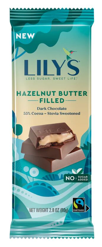 Lily's Sweets No Sugar Added 55% Dark Chocolate Filled Bars