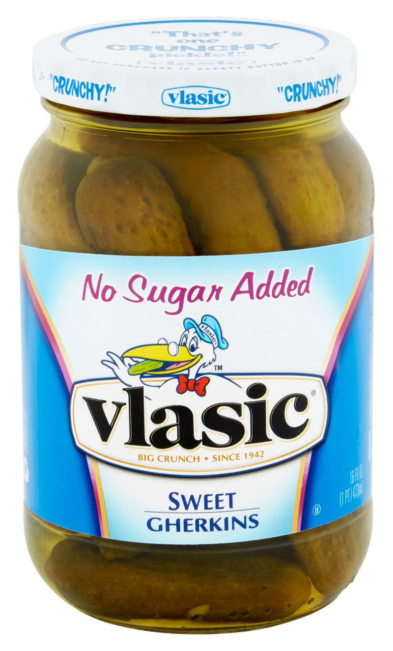 Vlasic No Sugar Added Sweet Gherkins 16 oz 
