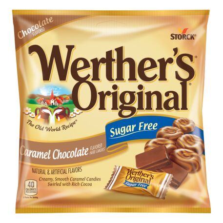 Werther's Original Sugar Free Hard Candies - Caramel Chocolate, 2.35 oz