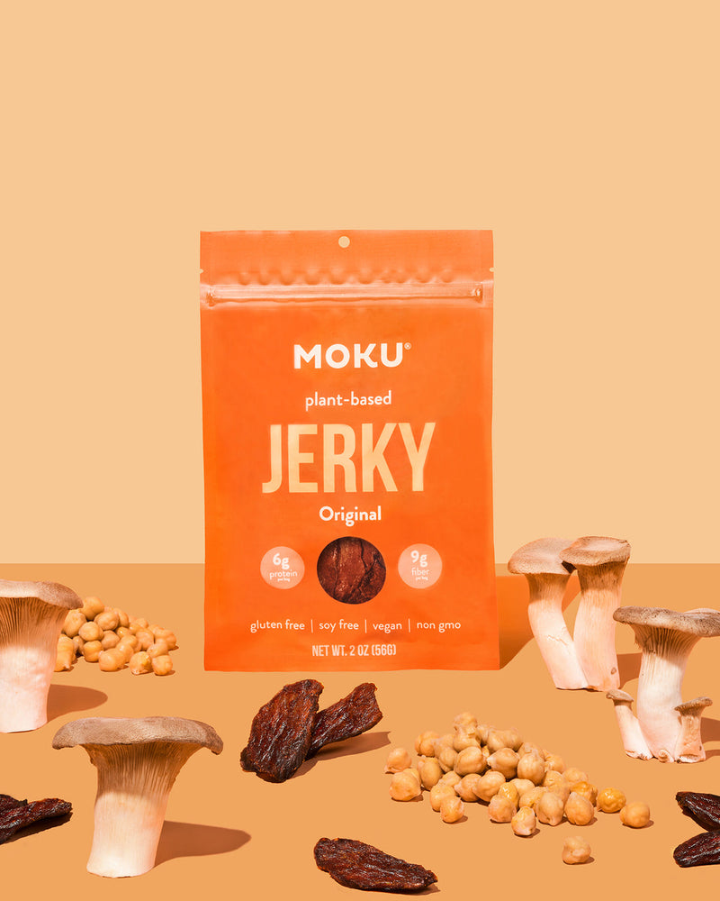 Plant-Based Mushroom Jerky by Moku Foods 