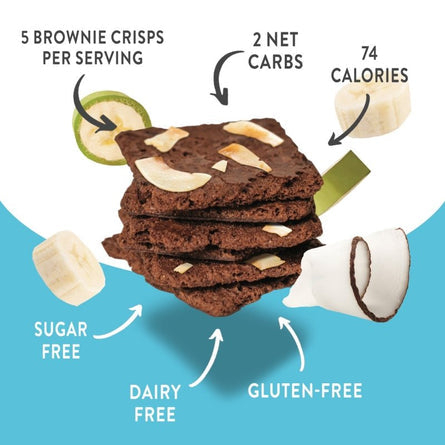 Bantastic Brownie Thin Crisps Snack by Natural Heaven - Coconut 