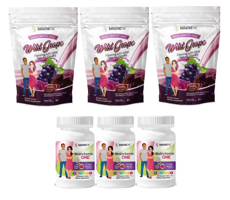 Gastric Band Complete Bariatric Vitamin Pack by BariatricPal - Chewables 