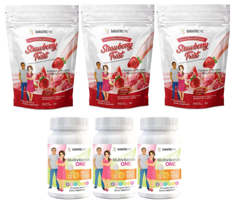 Gastric Band Complete Bariatric Vitamin Pack by BariatricPal - Chewables 