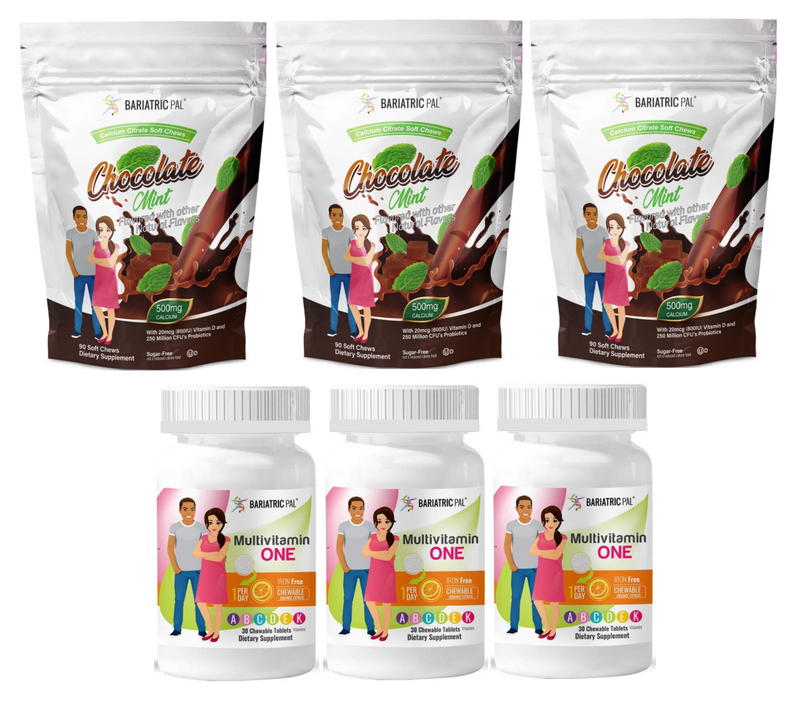 Gastric Sleeve Complete Bariatric Vitamin Pack by BariatricPal - Chewables 