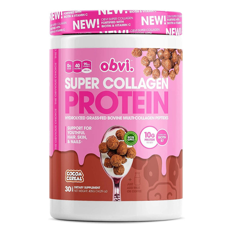 Super Collagen Protein Powder by Obvi - Cocoa Cereal 