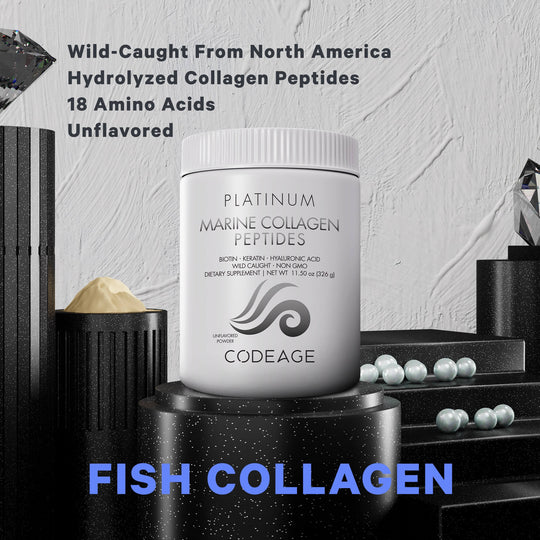Wild-Caught Marine Collagen Peptides Powder Platinum by Codeage 