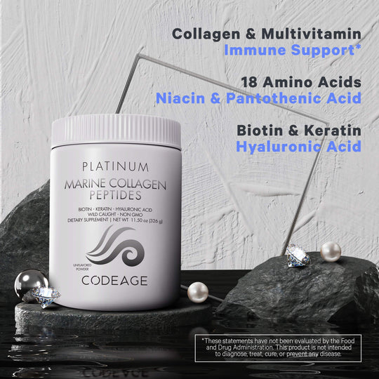 Wild-Caught Marine Collagen Peptides Powder Platinum by Codeage 