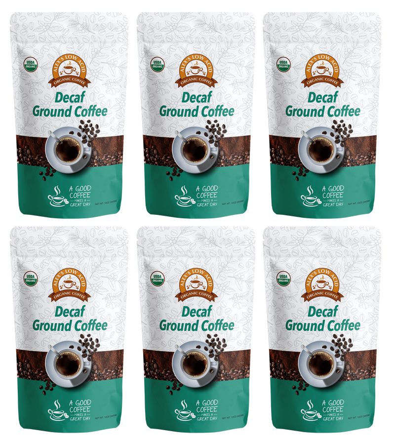 Alex's Low Acid Organic Coffee™ - Decaf Fresh Ground (12oz) 