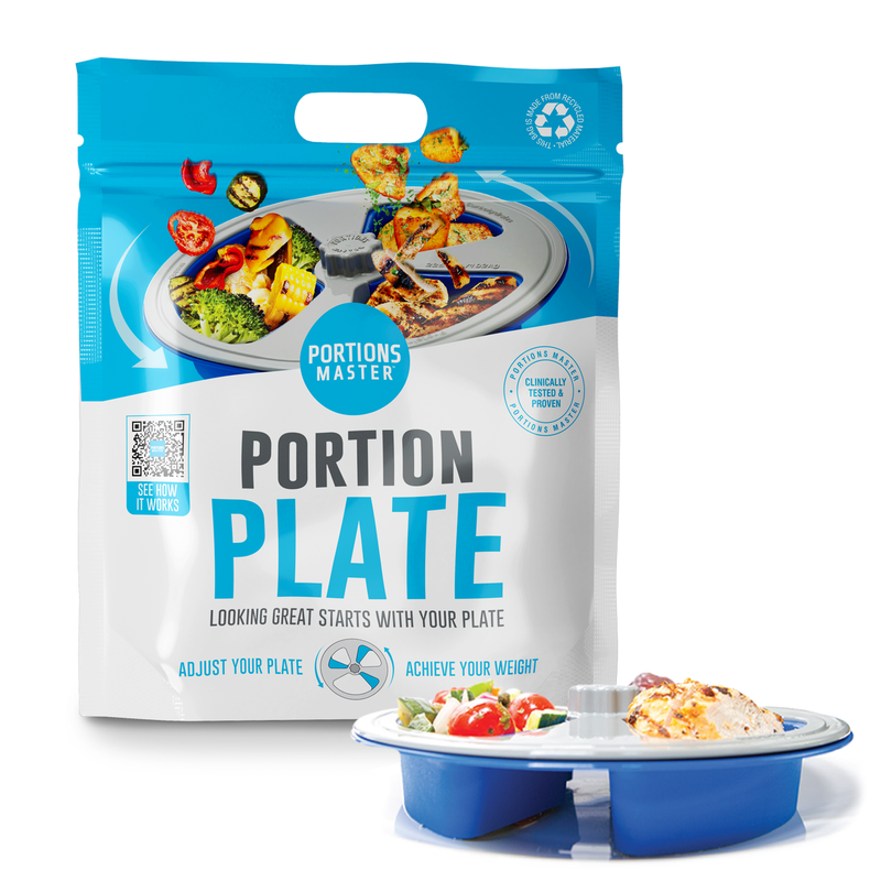 Bariatric Portion Control Plate & Bowl Set by BariatricPal Color: Blue