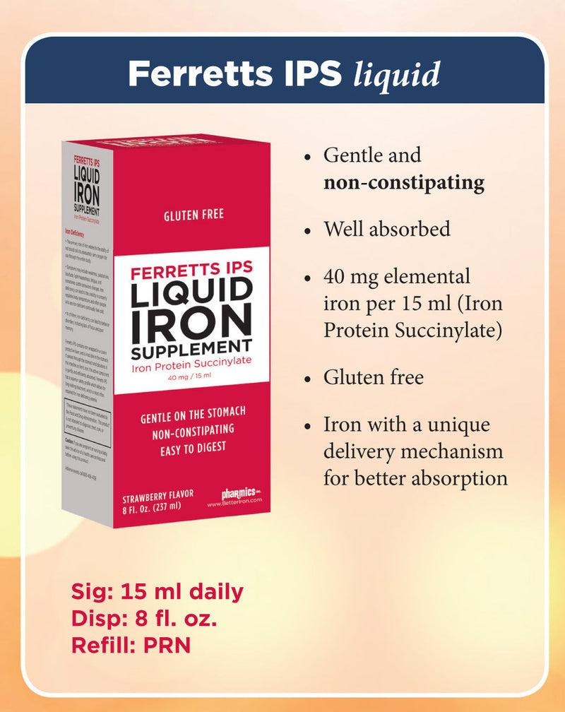 Ferretts IPS Iron (40mg) Supplement - Liquid (8oz) 