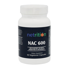 NAC 600 (N-acetyl-L-cysteine) by Netrition, 60 Vegetarian Capsules