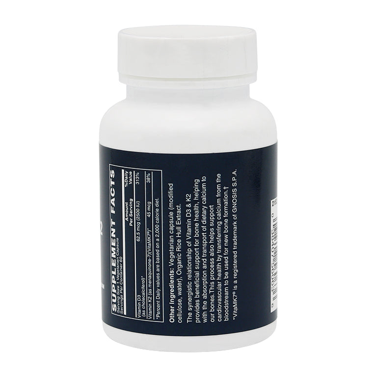 Vitamin D3 Plus K2 VCaps 60's by Netrition 