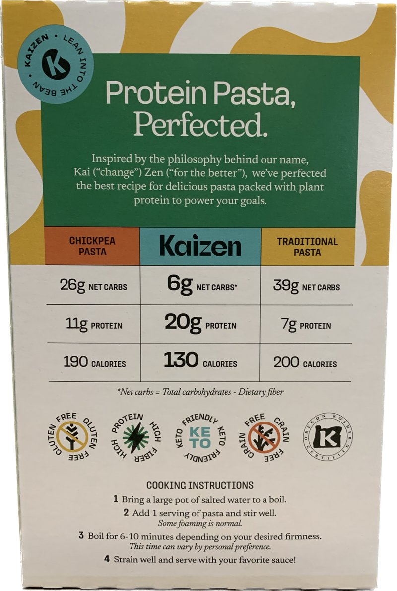 Kaizen Food Company Low Carb Plant Based Pasta 8 oz (226g) by
