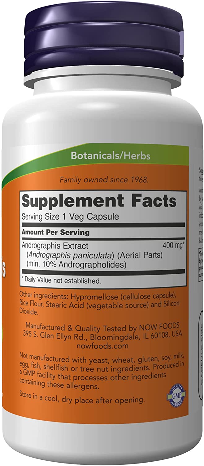 NOW Andrographis Extract 90 veg capsules 