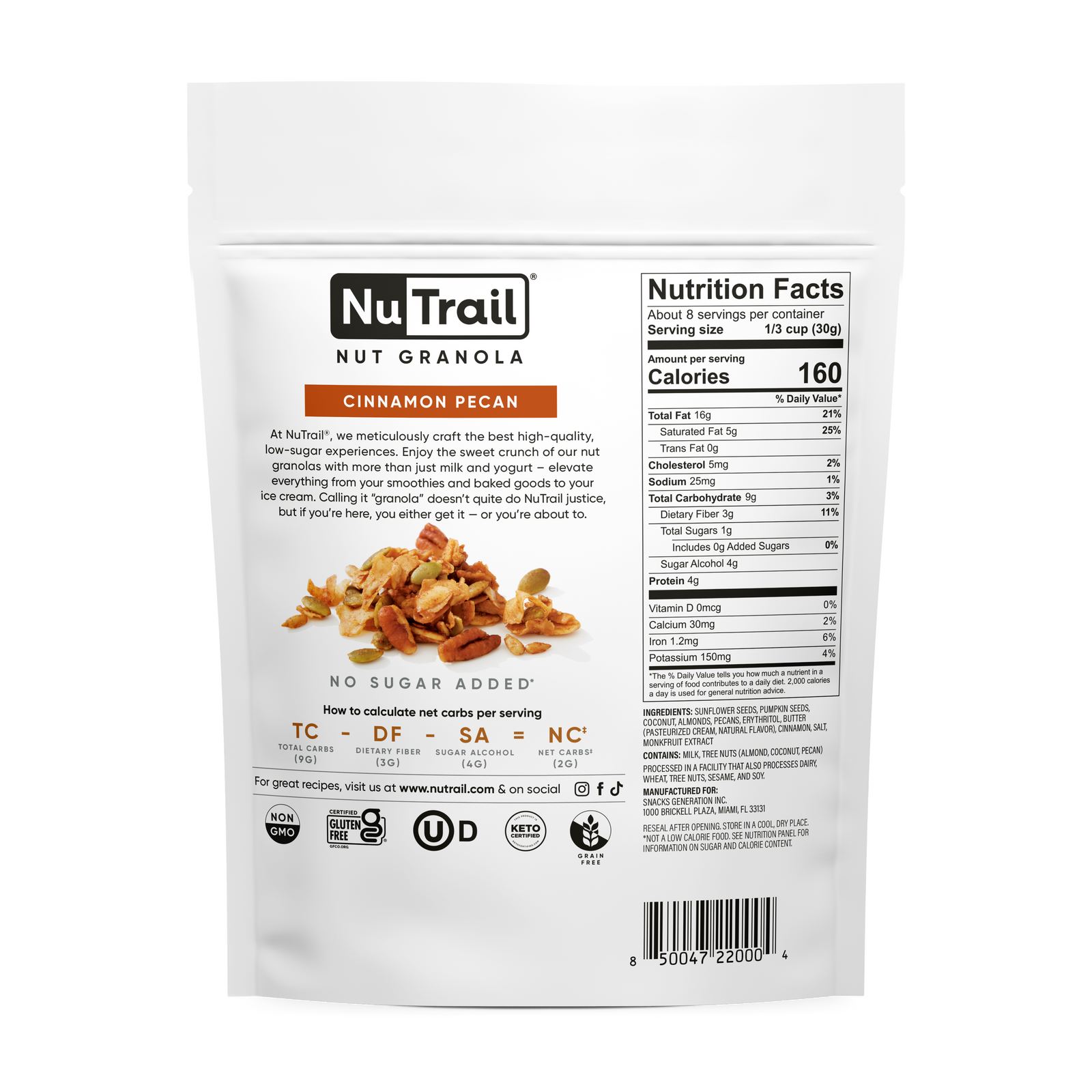 NuTrail Keto Nut Granola