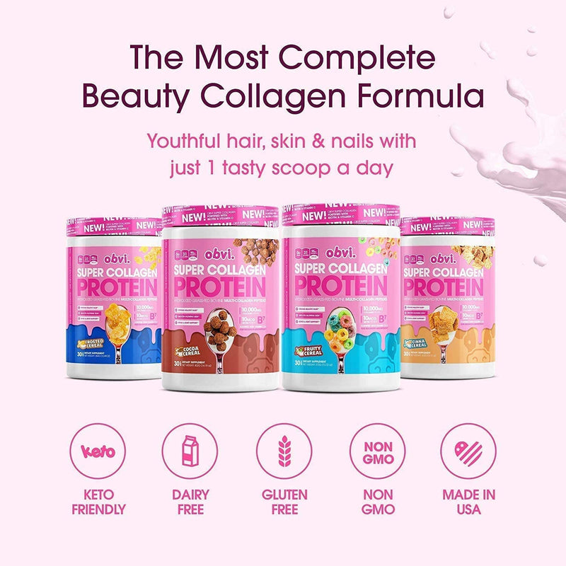 Super Collagen Protein Powder by Obvi - Variety Pack 
