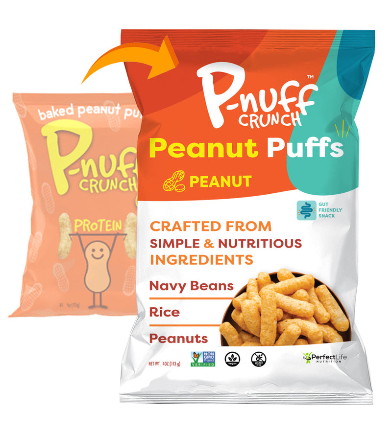 Baked Peanut Puff Snack by P-Nuff Crunch - Variety Pack 