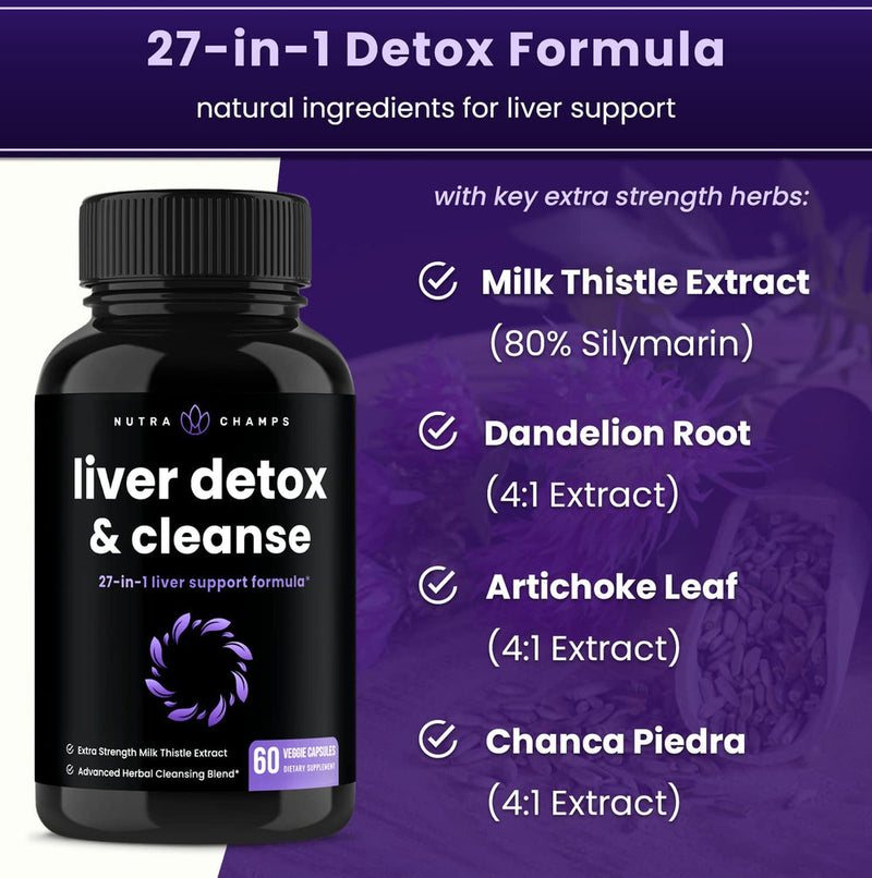Liver Detox & Cleanse Capsules by NutraChamps 
