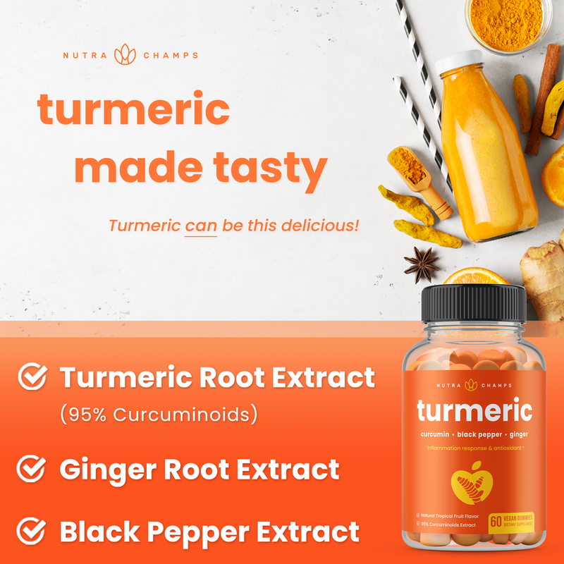 Turmeric & Ginger Gummies by NutraChamps 
