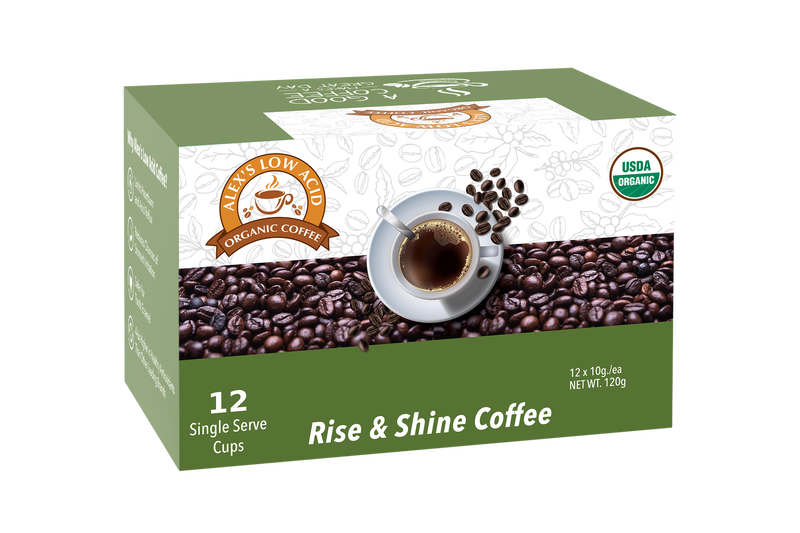 Alex's Low Acid Organic Coffee™ K-Cups - Rise & Shine 