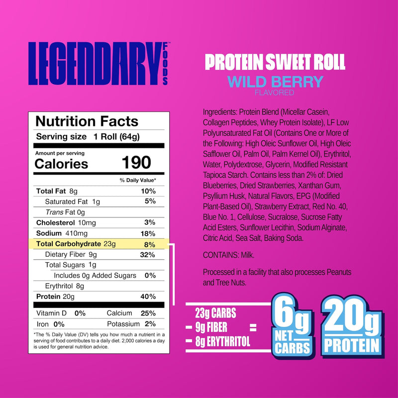 Protein Sweet Roll by Legendary Foods