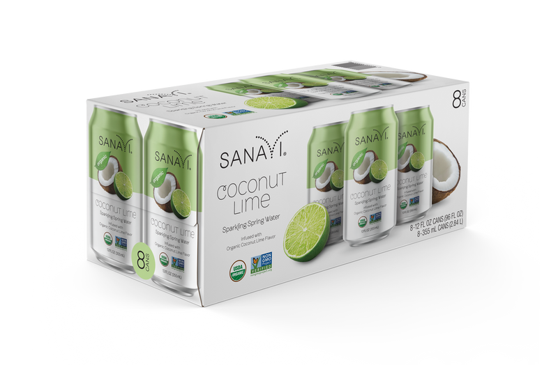 Sanavi Sparkling Spring Water 12 fl oz, 8 Cans
