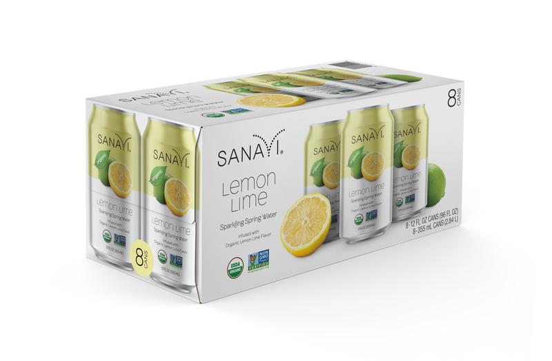 Sanavi Sparkling Spring Water 12 fl oz, 8 Cans