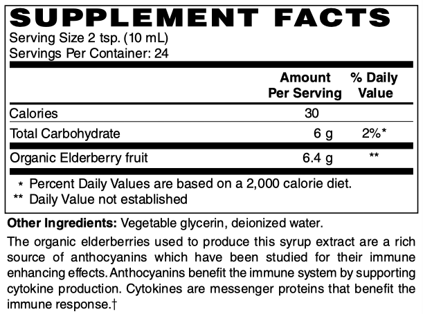 Elderberry Extract Liquid  8oz by Netrition 