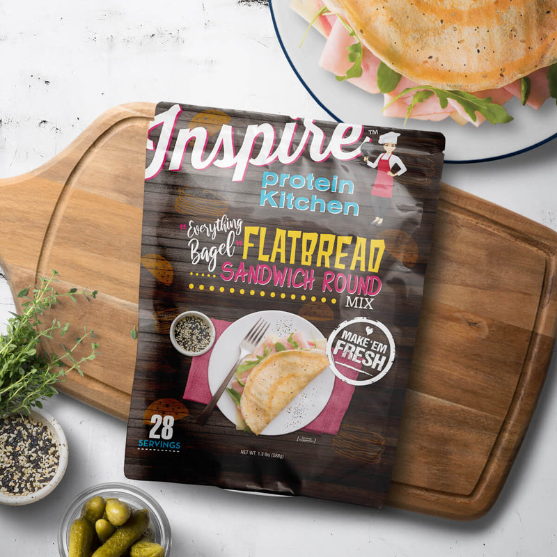 Inspire 'Everything Bagel' Flatbreads by Bariatric Eating