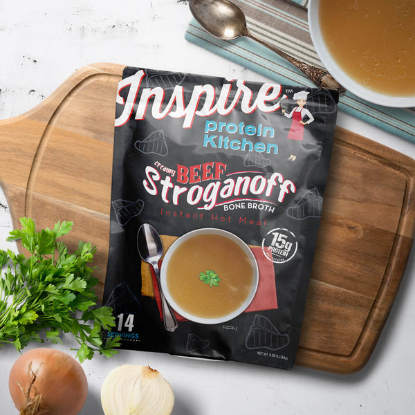 Inspire Beef Stroganoff Bone Broth - 15g Protein by Bariatric Eating