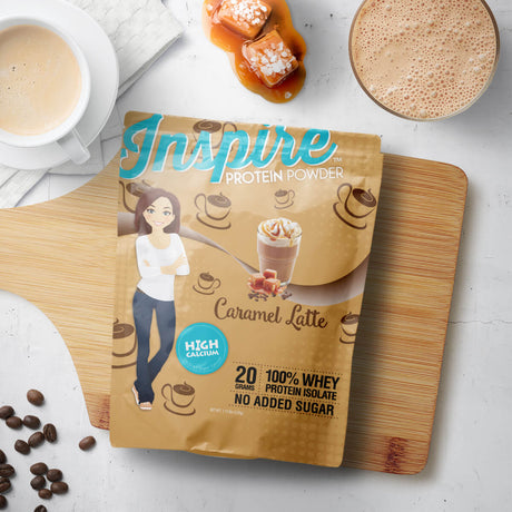 Inspire Proteína en Polvo para Café con Leche y Caramelo Sin Gluten de Bariatric Eating - 20 raciones / Un paquete