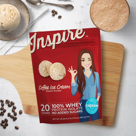 Protéine en Poudre à la Crème Glacée au Café sans Gluten Inspire par Bariatric Eating - 20 portions / Un pack
