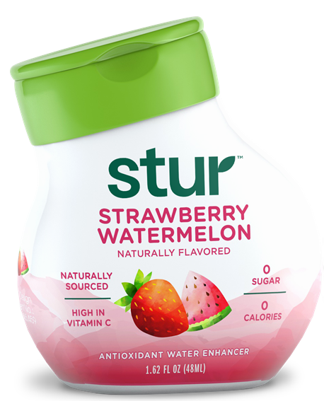 Potenciador de agua endulzado con stevia Stur - Fresa Sandía / 1.62 fl oz líq.